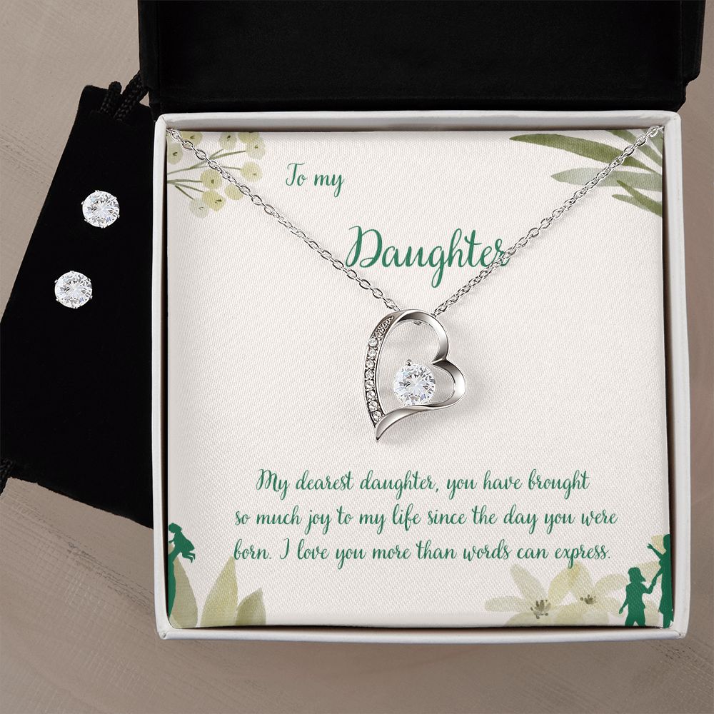 87 Forever Love Necklace and Cubic Zirconia Earring Set