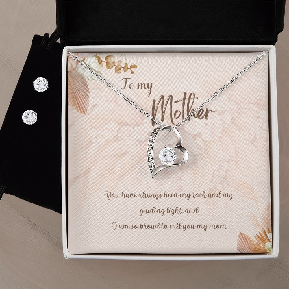 88 Forever Love Necklace and Cubic Zirconia Earring Set