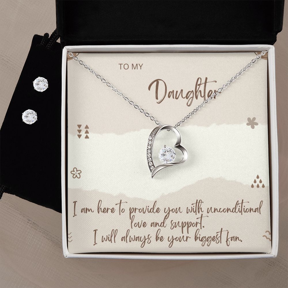 97 Forever Love Necklace and Cubic Zirconia Earring Set